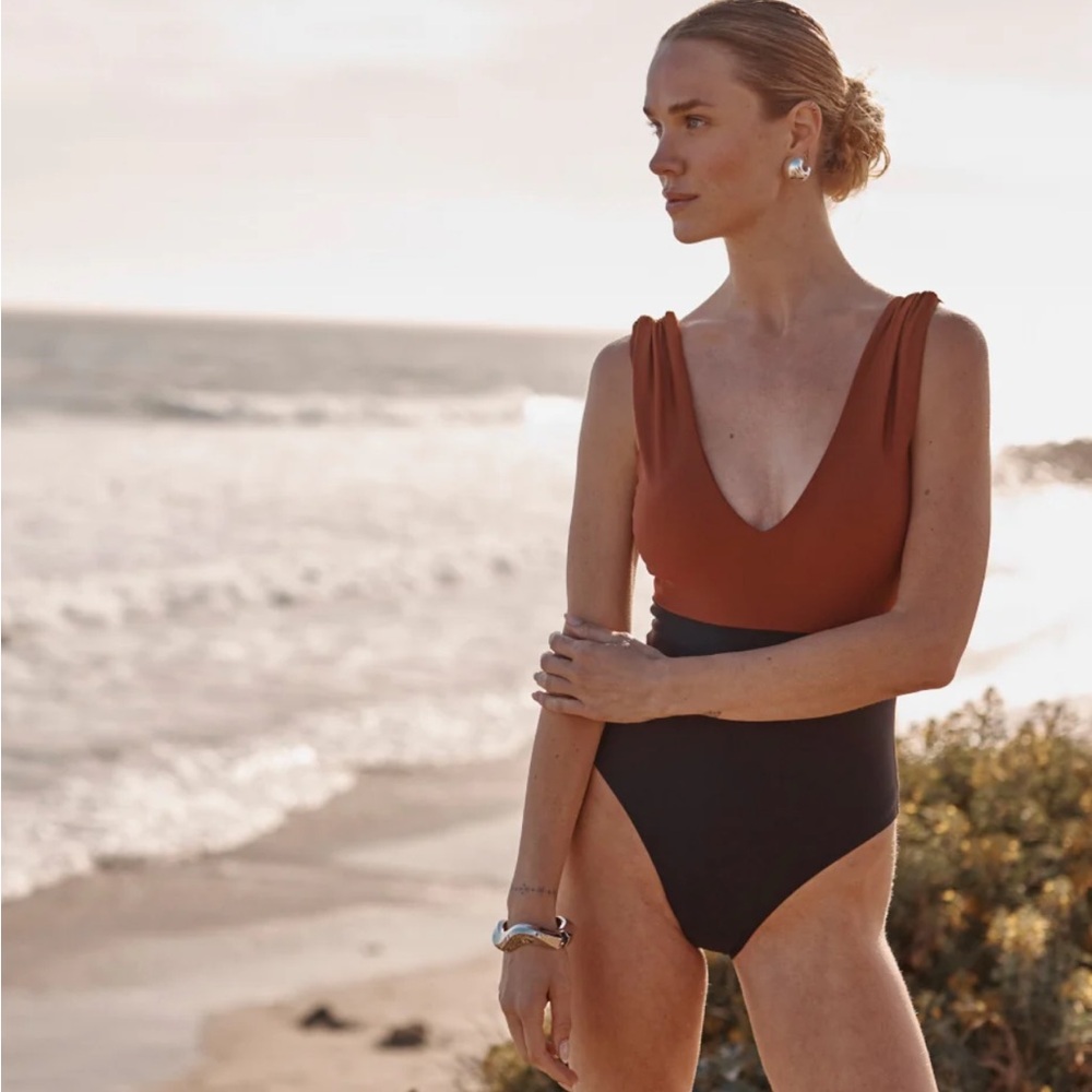 NWT Summersalt Women's One Piece in Rust and Black